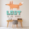 Lost In The Woods Fox Quote Wall Sticker