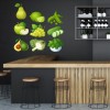 Green Food Fruit Vegetables Wall Sticker Set