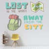 Lost In The Woods Away From The City Wall Sticker