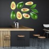 Avocado Green Fruit Wall Sticker Set