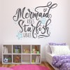 Mermaid Kisses Fairytale Quote Wall Sticker