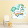 Magical Unicorn Rainbow Stars Wall Sticker