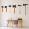 Axe Collection Tools Wall Sticker Set