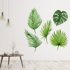 Palm Tree Leaves Green Plants Wall Sticker Set