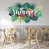 Hello Summer Tropical Flowers Wall Sticker