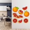 Blood Orange Fruit Wall Sticker Set