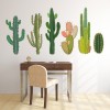 Mixed Cactus Desert Plant Wall Sticker Set