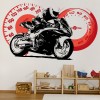 Black Motorbike Red Speedo Wall Sticker