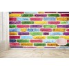 Rainbow Brick Texture Wall Wall Mural Wallpaper