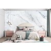White Marble Effect Texture Wall Mural Wallpaper