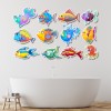 Tropical Fish Colourful Kids Wall Sticker Set