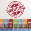 Wrestling Badge Sports Wall Sticker