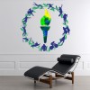 Olympic Torch Athletes Wall Sticker