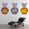 Sports Medals Gold Silver Bronze Wall Sticker