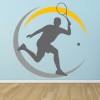 Tennis Grey Yellow Wall Sticker