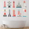 Lighthouse Nautical Seascape Wall Sticker Set