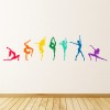 Rainbow Dancers Ballet Dance Wall Sticker