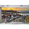 Whitby Harbour English Sunset Wall Mural Wallpaper