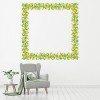 Yellow Pansy Flower Floral Frame Wall Sticker