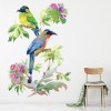 Beautiful Birds Tropical Flowers Wall Sticker
