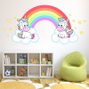Baby Unicorn Rainbow Clouds Wall Sticker