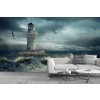 Lighthouse In The Storm Wall Mural Wallpaper