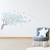Ice Blue & Grey Tree Branch Wall Sticker