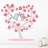 Red Heart Tree Love Birds Wall Sticker