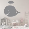 Cute Whale Bathroom Animals Wall Sticker