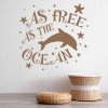 As Free As The Ocean Dolphin Quote Wall Sticker