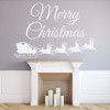 Merry Christmas Santa Reindeer Wall Sticker