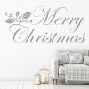 Merry Christmas Holly Quote Wall Sticker