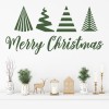 Merry Christmas Trees Wall Sticker