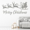 Santa & Reindeer Merry Christmas Wall Sticker