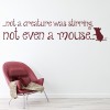 Not Even a Mouse Christmas Quote Wall Sticker