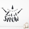 Let It Snow Christmas Snowman Wall Sticker