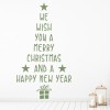 We Wish You A Merry Christmas Tree Wall Sticker