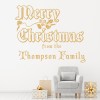 Personalised Name Merry Christmas Wall Sticker