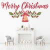 Merry Christmas Holly Bell Wall Sticker