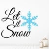 Let It Snow Christmas Snowflake Quote Wall Sticker