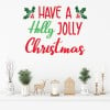 Red & Green Holly Jolly Christmas Wall Sticker