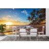 Caribbean Beach Sunset Wall Mural Wallpaper