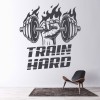 Train Hard Bodybuilder Gym Wall Sticker