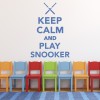 Keep Calm Play Snooker Wall Sticker