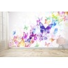 Rainbow Butterfly Watercolour Wall Mural Wallpaper