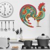 Paisley Pattern Rooster Wall Sticker
