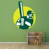Green Cricket Logo Wall Sticker