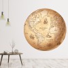Vintage World Map Globe Wall Sticker
