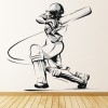 Cricket Batsman Wall Sticker
