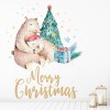 Merry Christmas Bears Wall Sticker